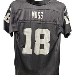 Vintage Youth Randy Moss #18 Raiders NFL Reebok Jersey Size M (10–12)